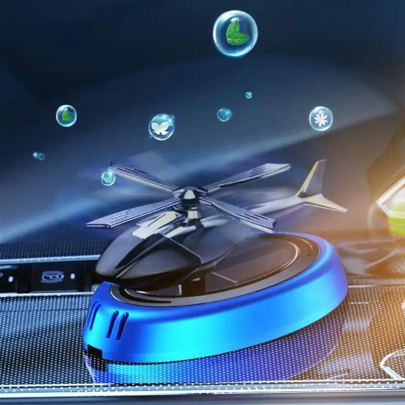 Diffuseur d'arômes rotatif pour voiture – Design hélicoptère.